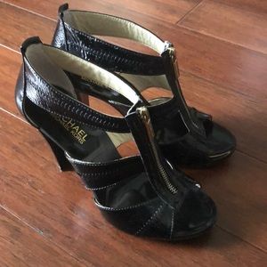 MICHAEL Michael Kors Patent Black Sandal Heels